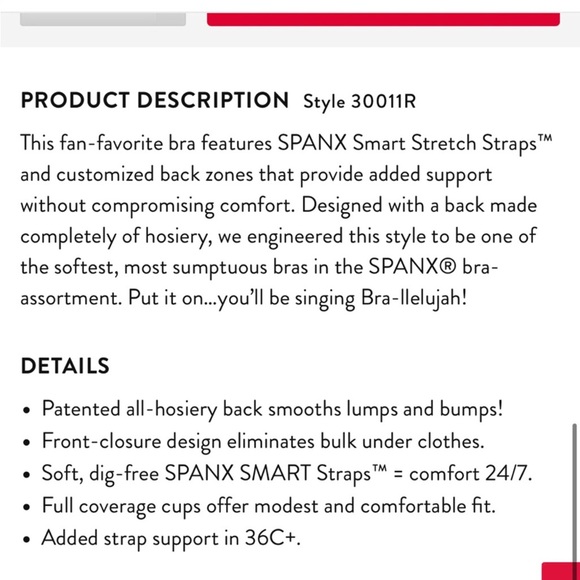 NWT SPANX midnight navy Full Coverage bra 34D - Picture 8 of 8